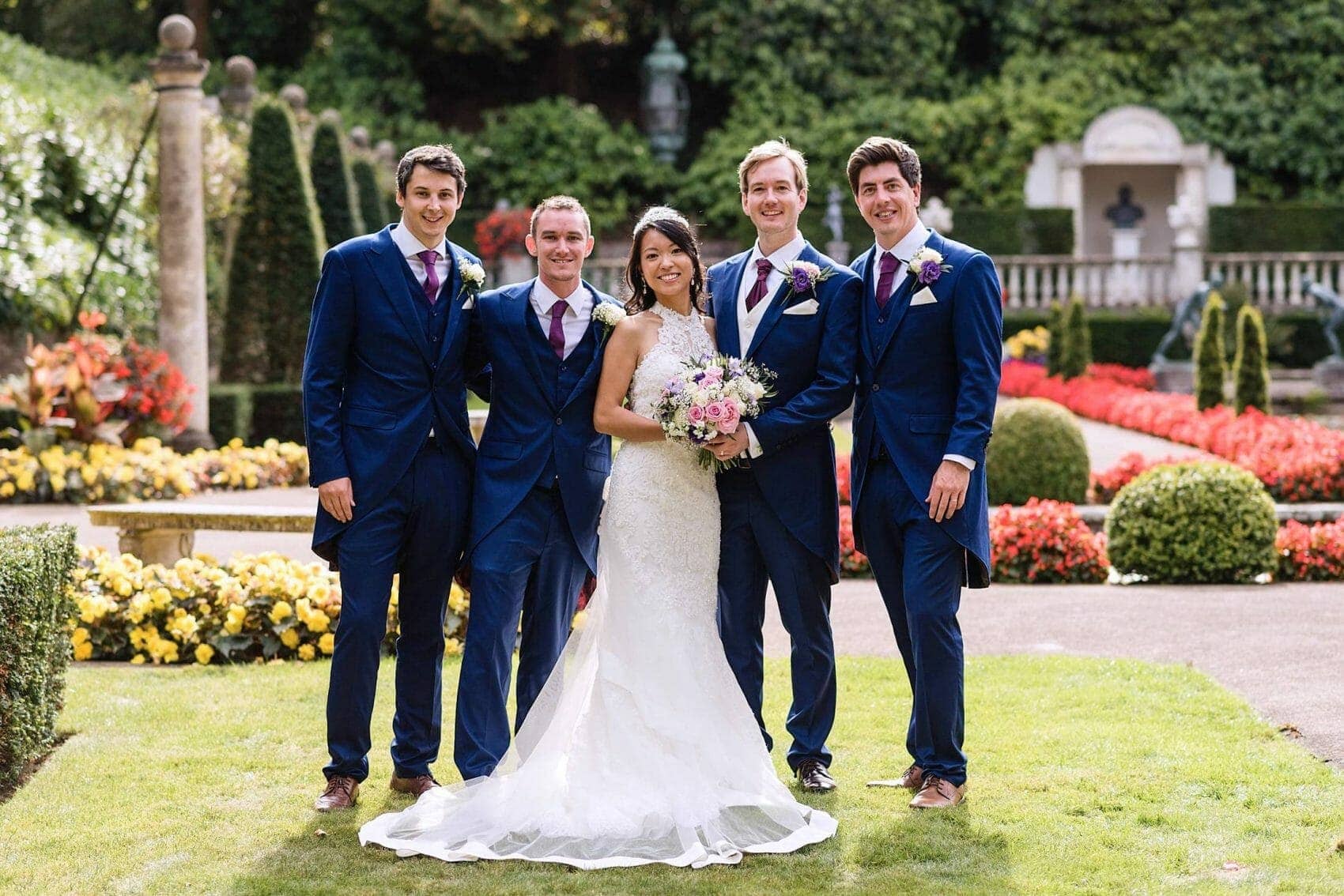 Formal family groups at the Italian Villa