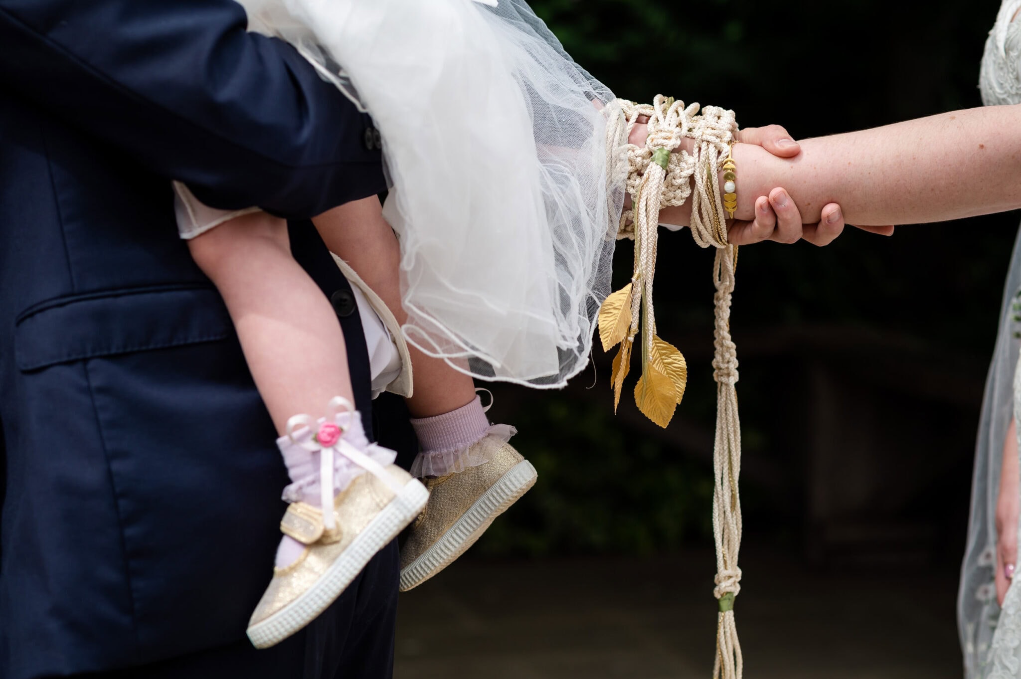 Award winning hand fasting image at Ashley Wood Farm wedding