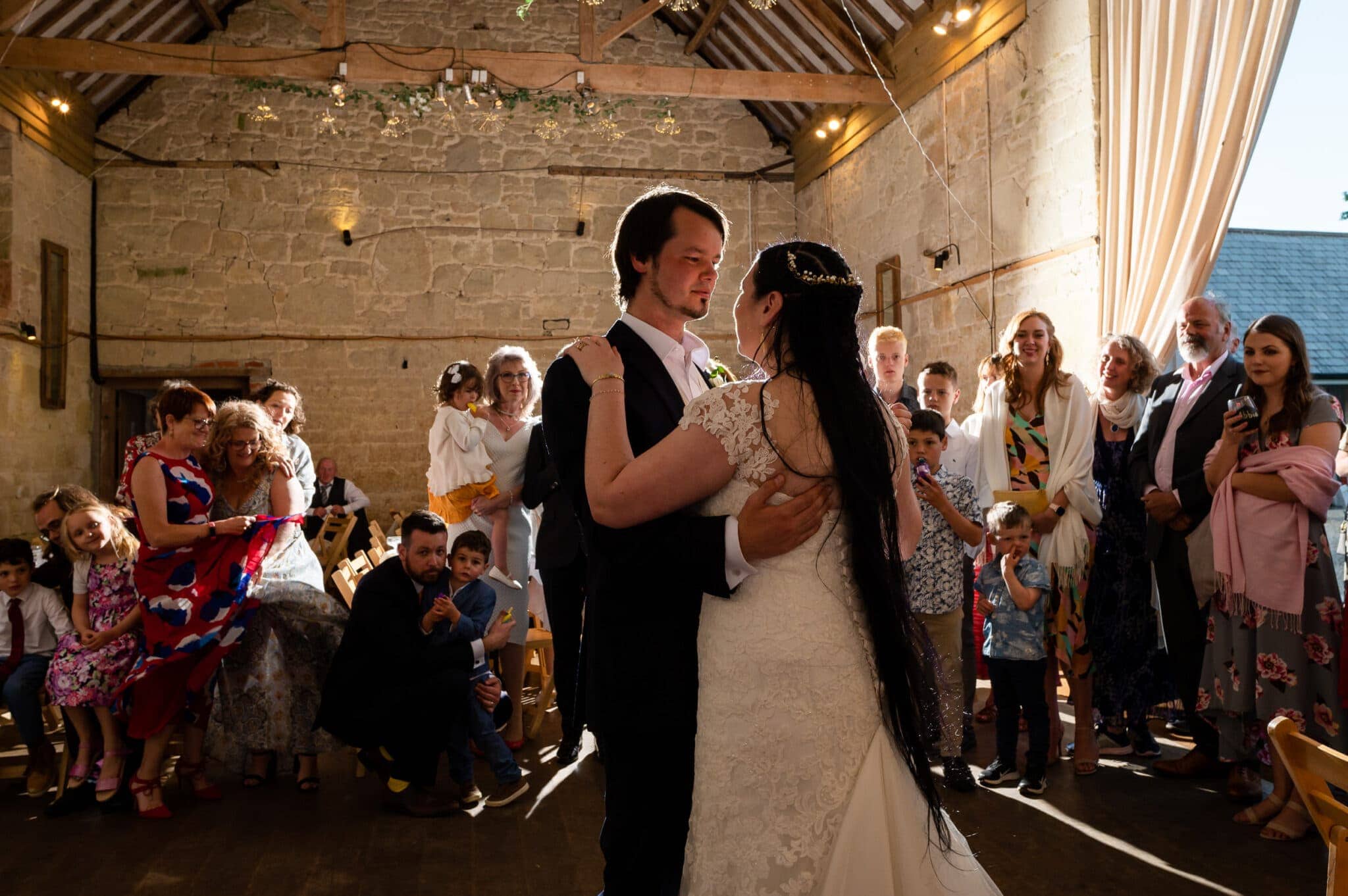 first dance at Ashley Wood Farm wedding