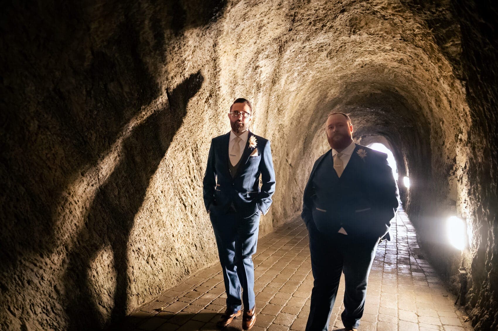 Tunnels Beaches Wedding - the Groom and best man