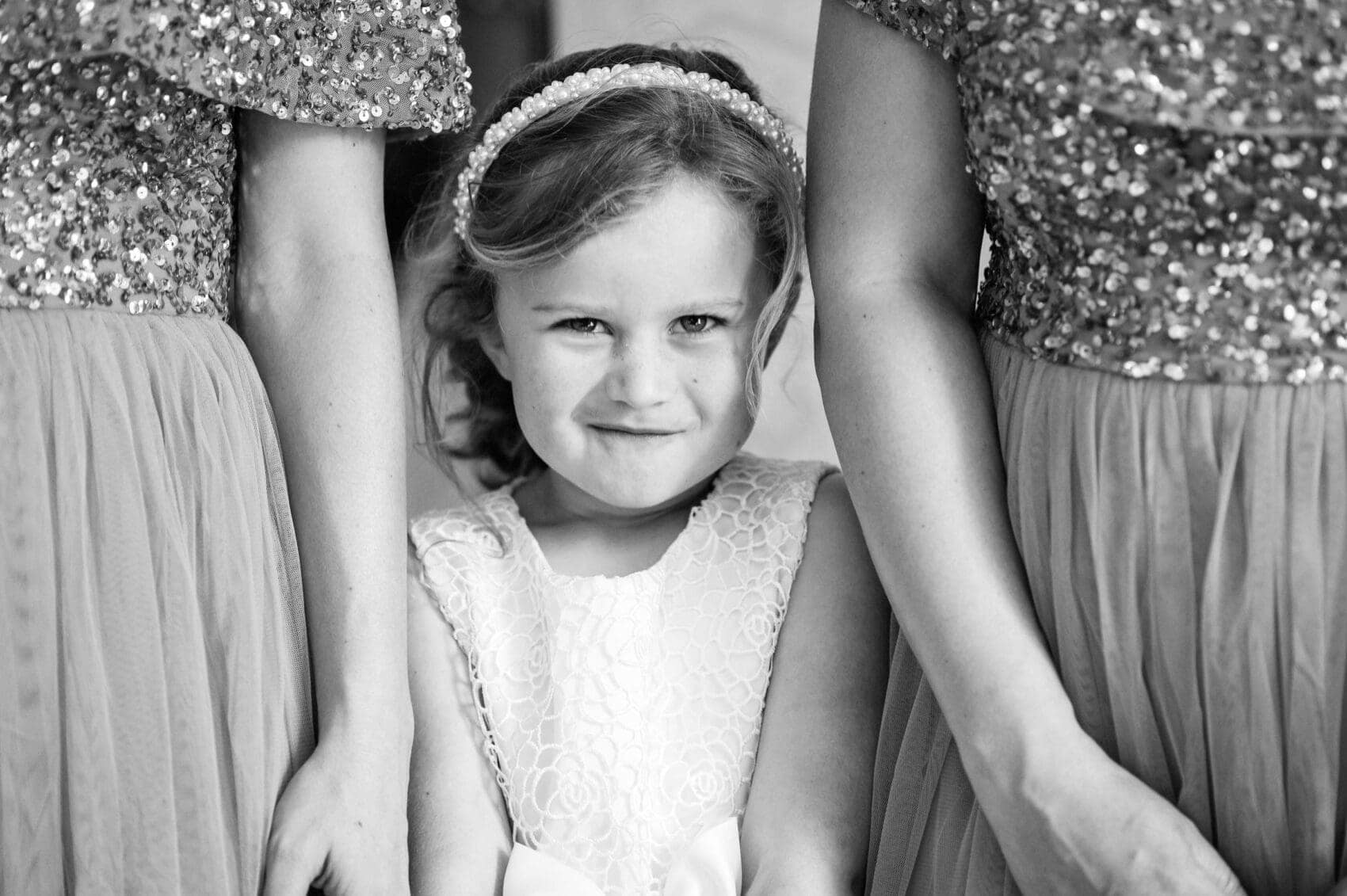 Cute flowergirl at Abbots Court wedding venue