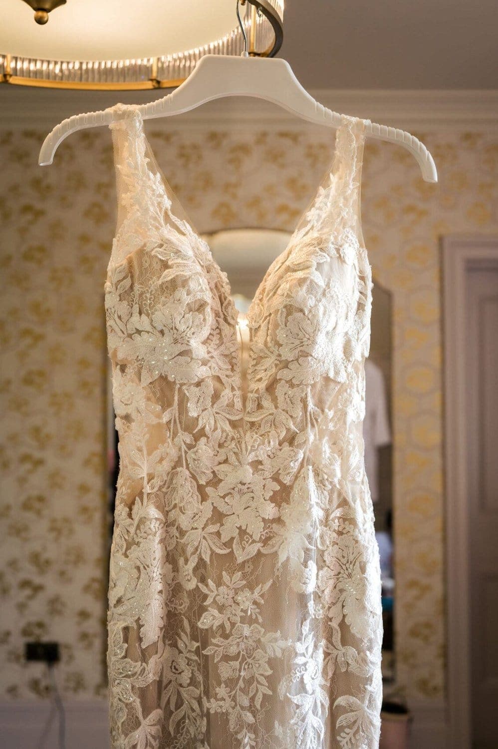 Abbots Court wedding Dress hanging