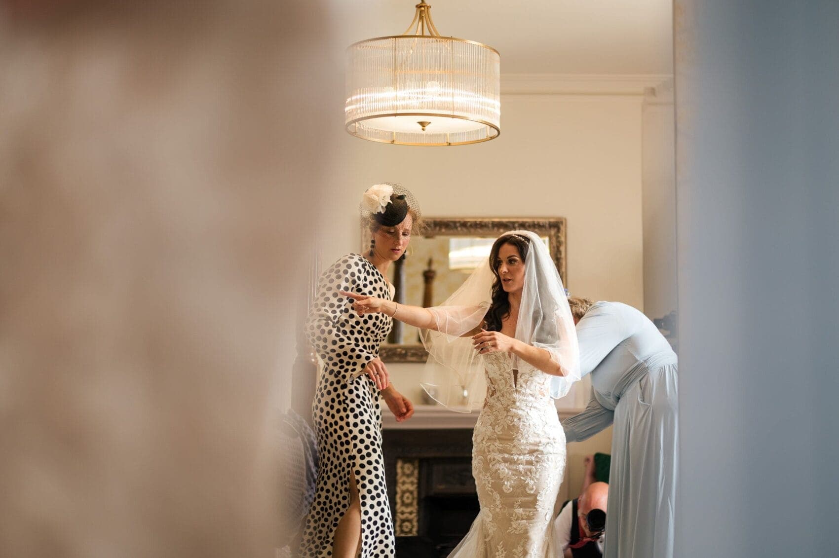 The Bride getting ready at Abbots Court wedding venue