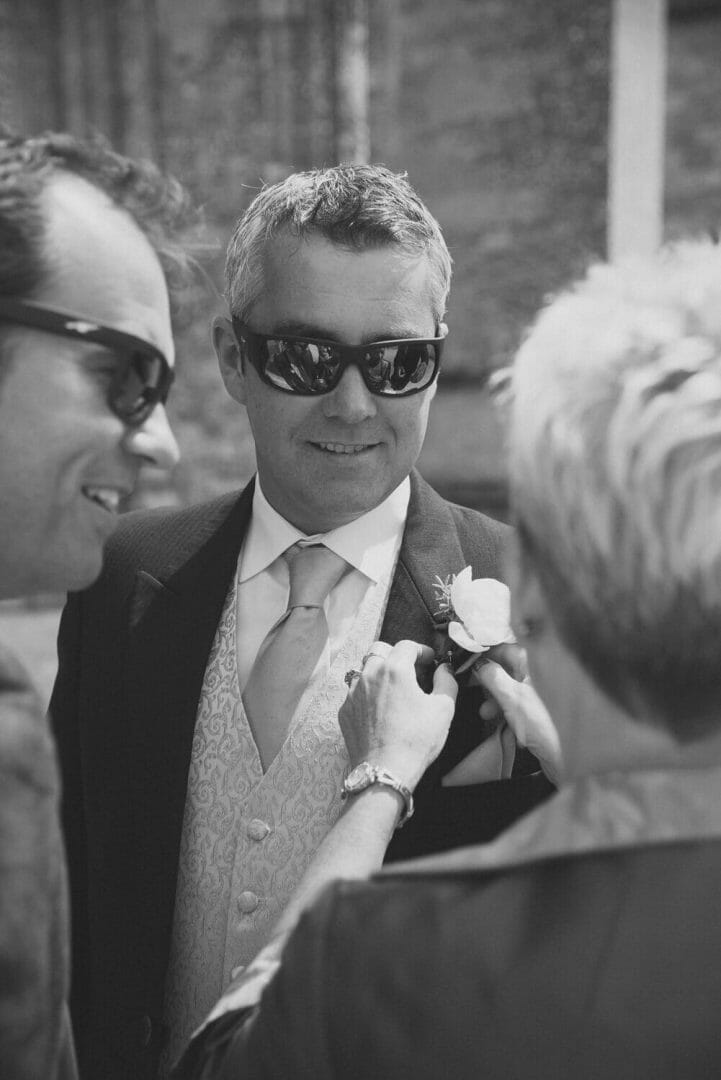 Best man at Milton Abbey Wedding