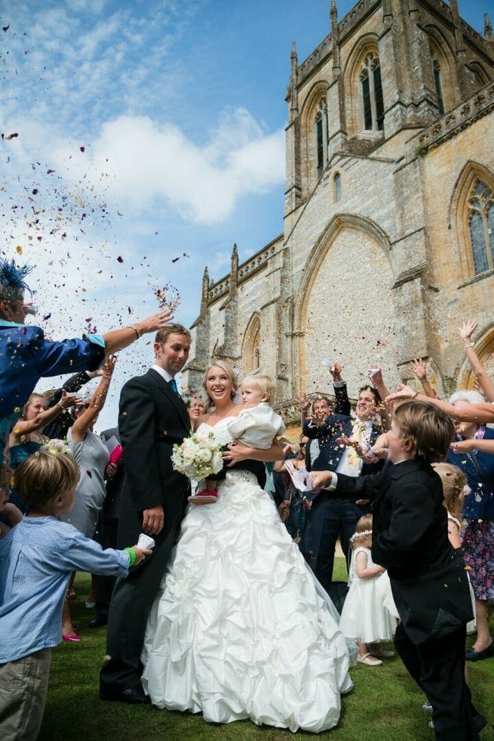 Milton Abbey Wedding confetti