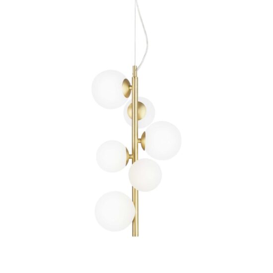 Pakabinamas šviestuvas PERLAGE SP6 BIANCO, 283821, Lima Design, Ideal Lux, Pakabinamas šviestuvas PERLAGE SP6 BIANCO, 283821