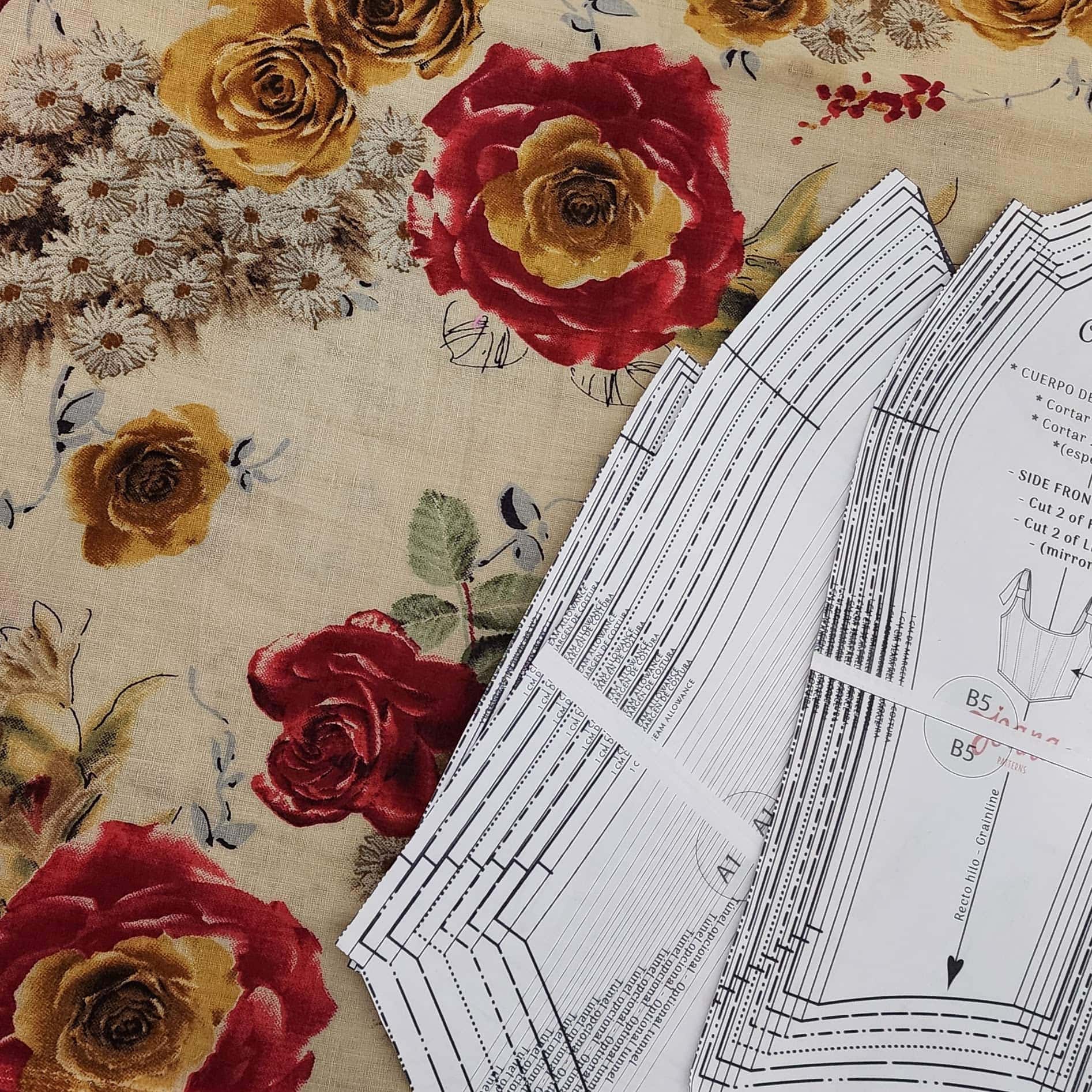 Fabric Origin + Project Start (Estate Sale Vintage Cotton Corset Project)
