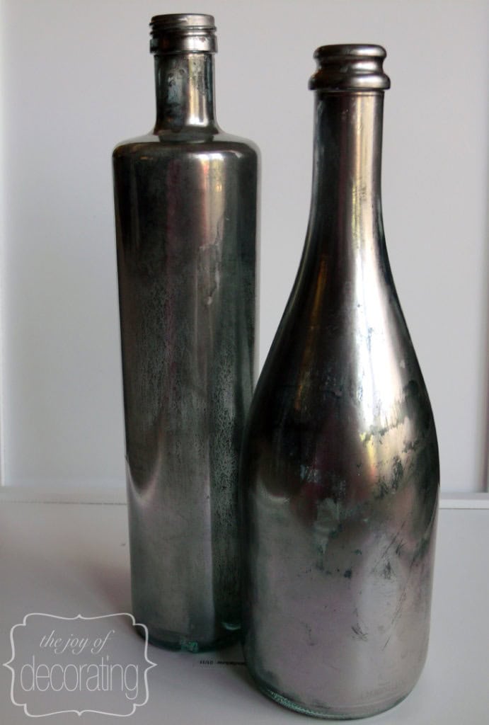 DIY Mercury Glass Bottles