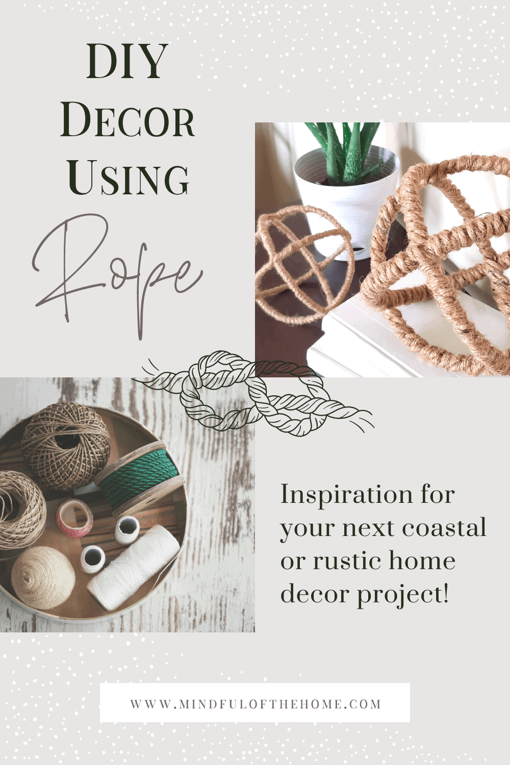 DIY decor using rope