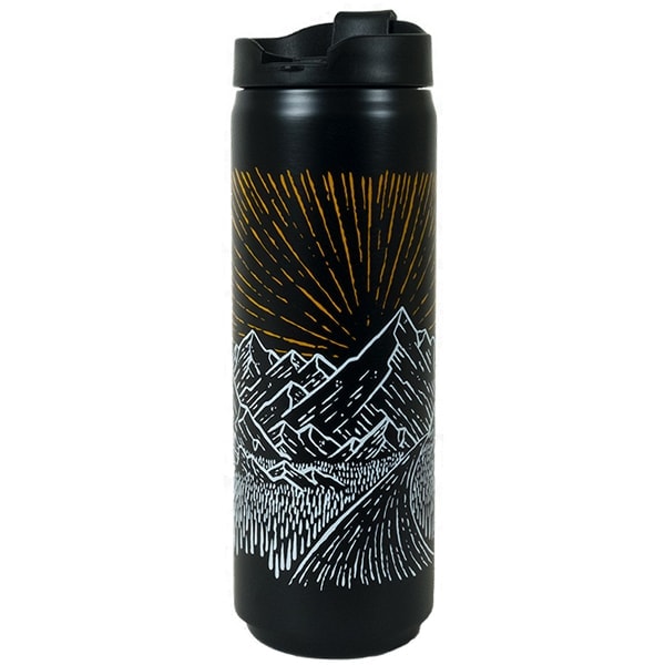 alpine glow insulated travel coffee mug by seek dry goods