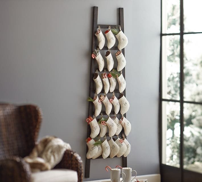 stocking ladder advent calendar DIY