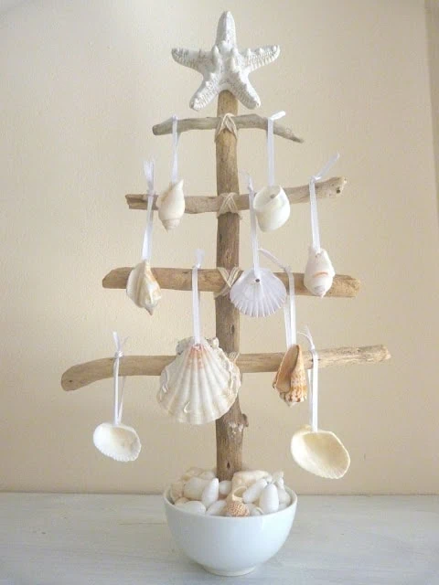 Driftwood & Seashells Christmas Tree