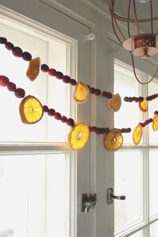 cranberry and orange christmas garland