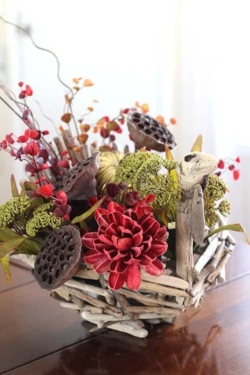 driftwood DIY centerpiece