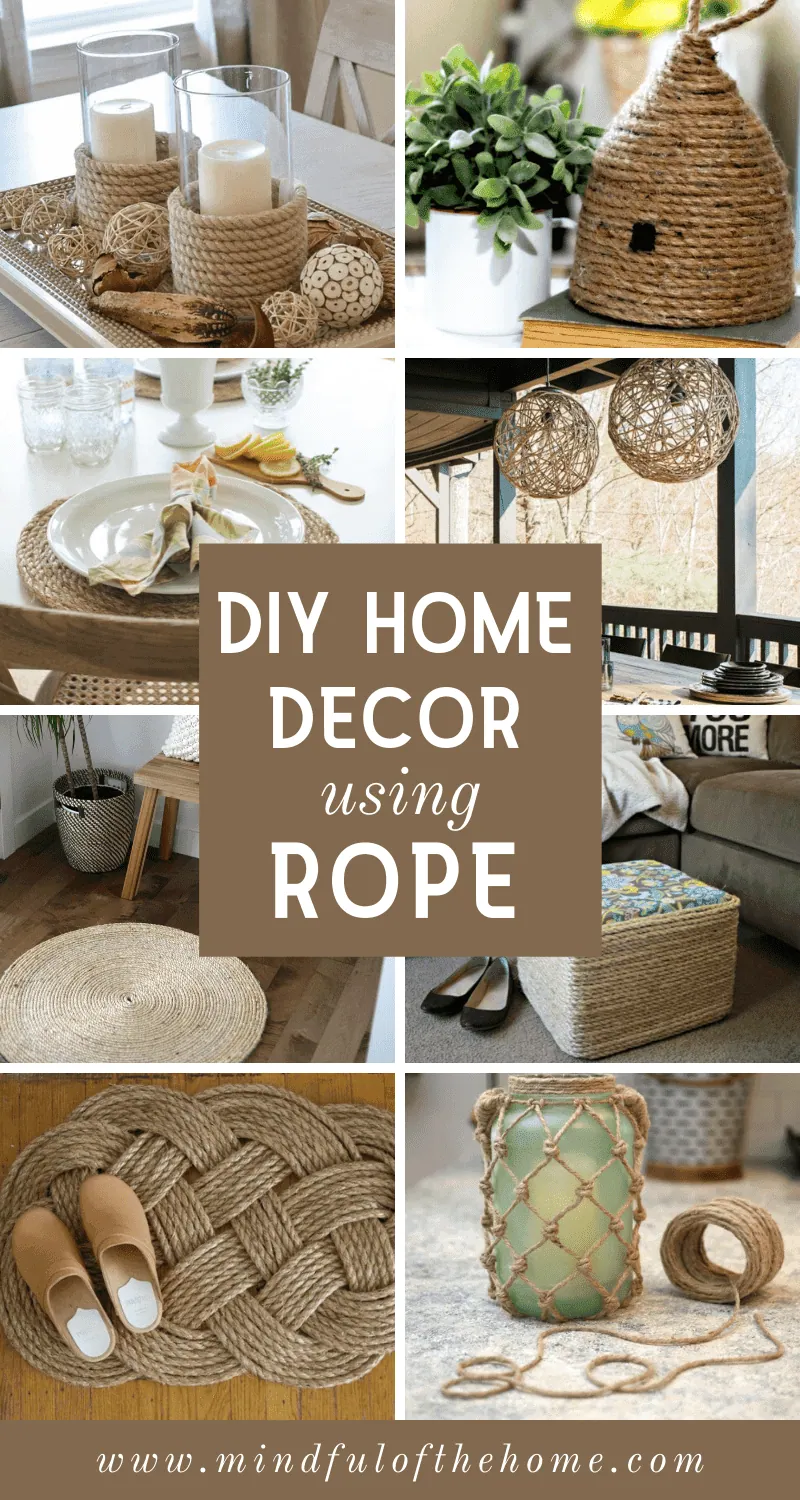 DIY home decor using rope