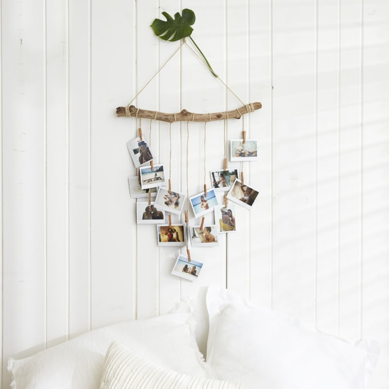 Driftwood photo hanger