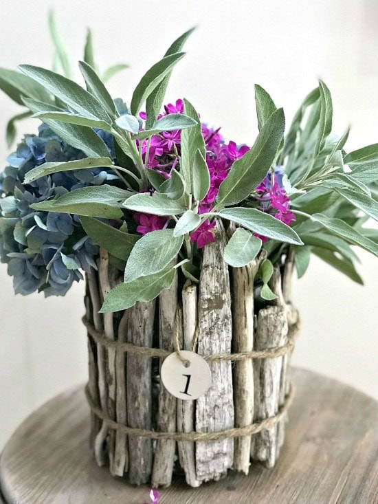 DIY driftwood vase