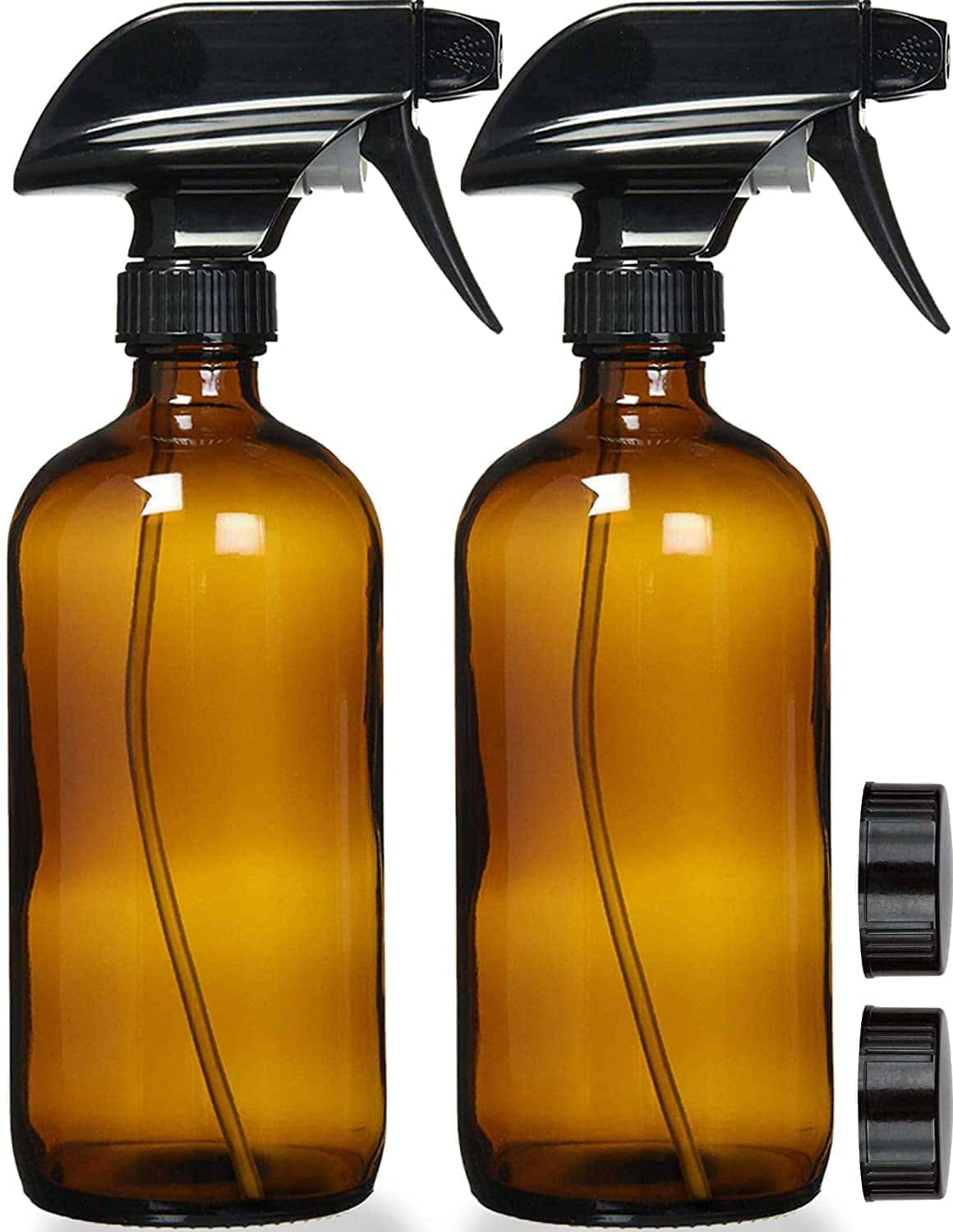 plastic-free amber glass spray bottles on amazon