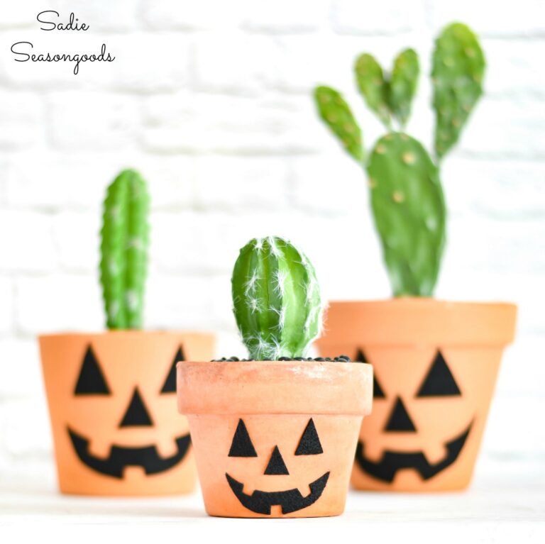 terracotta pot pumpkins