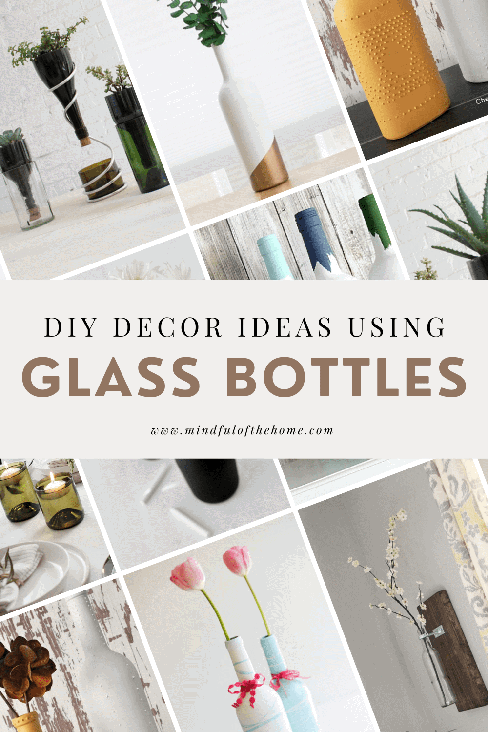 DIY decor ideas using glass bottles