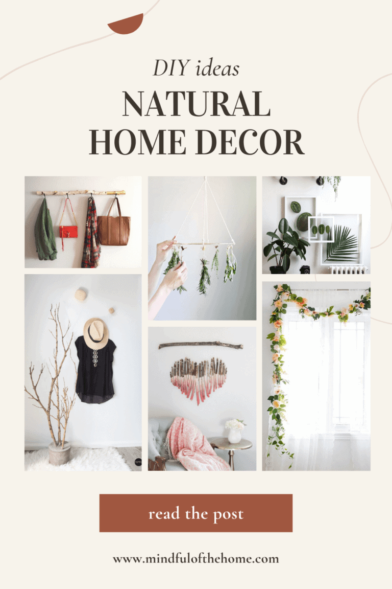 Image showcasing 13 Easy DIY Natural Decor Ideas - Mindful of the Home