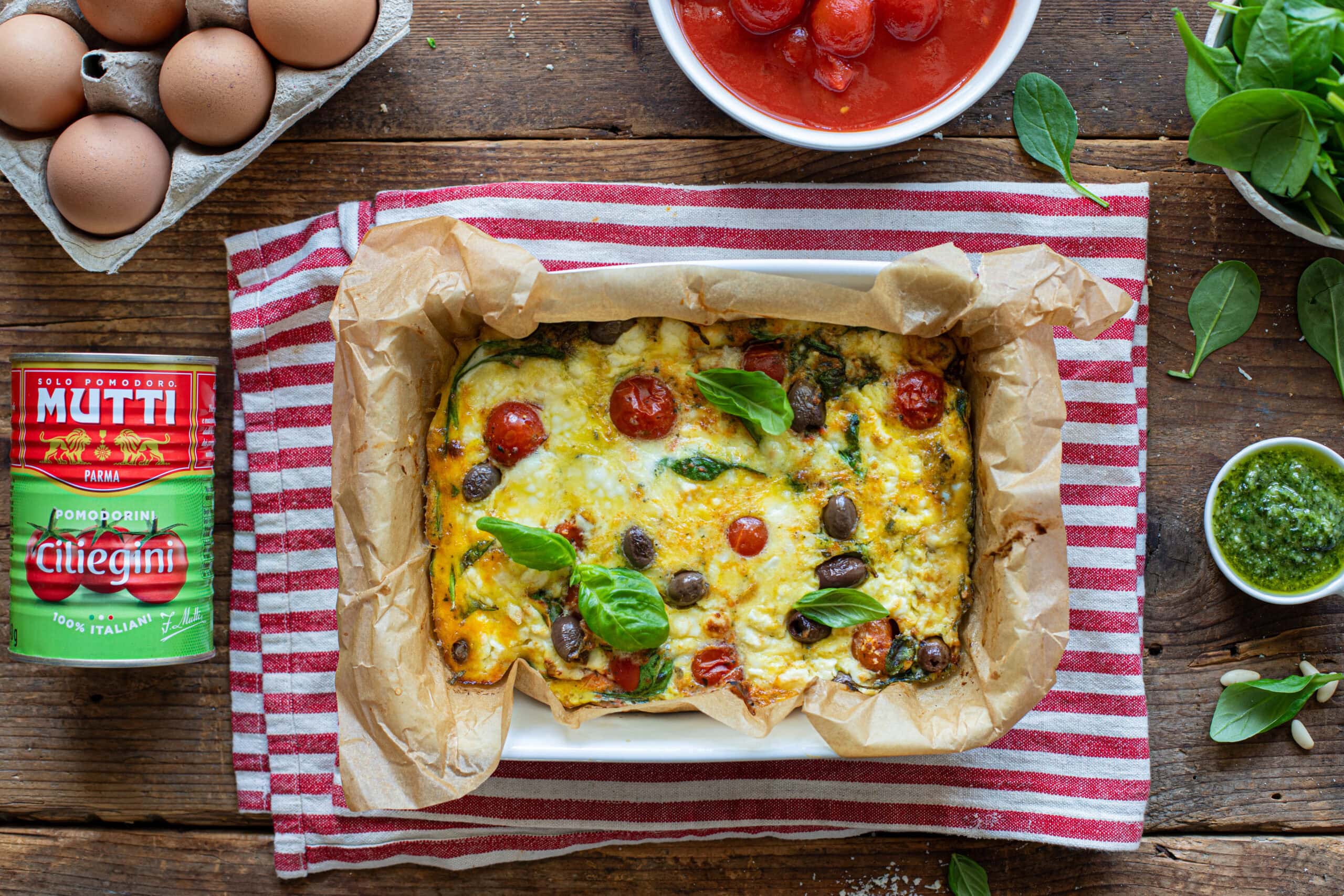 Baked Eggs with Cherry Tomatoes and Feta