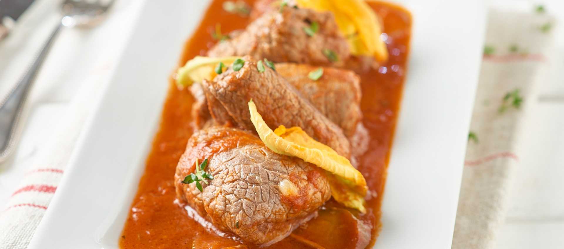 Carpaccioruller med fontina og squash