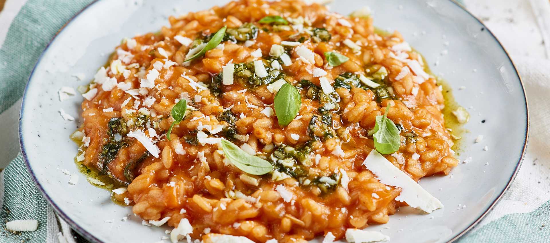 Risotto med pesto og ricotta-ost