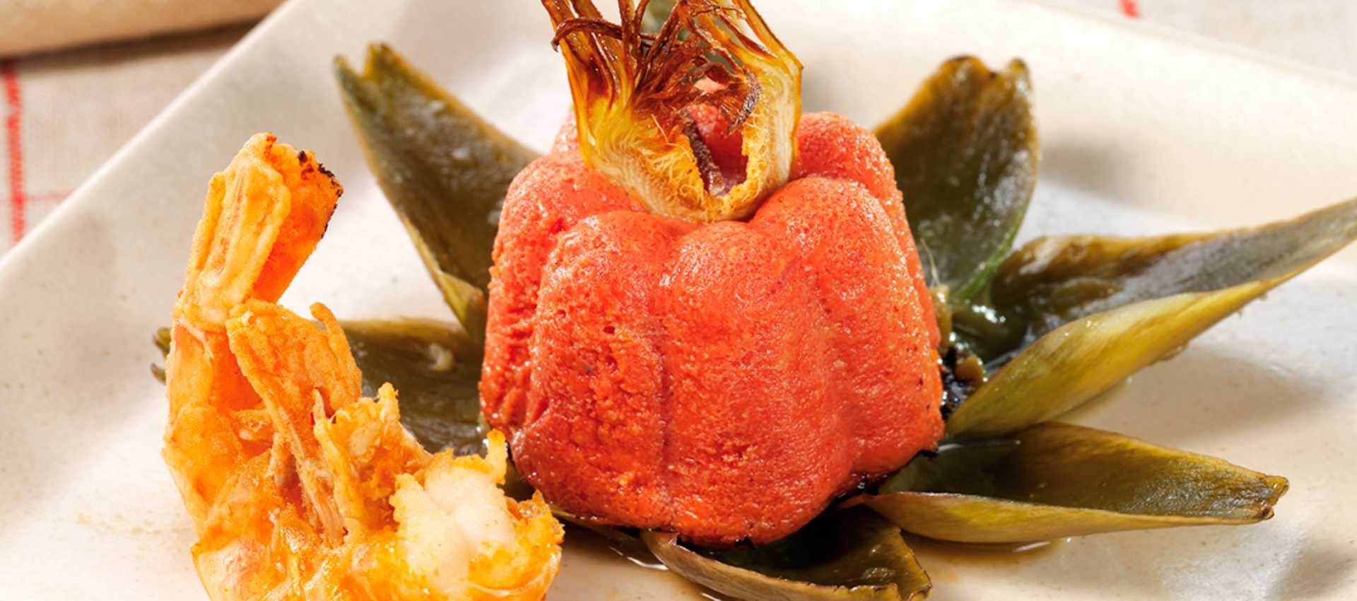 Tomatpai med artisjokk og kjempereker