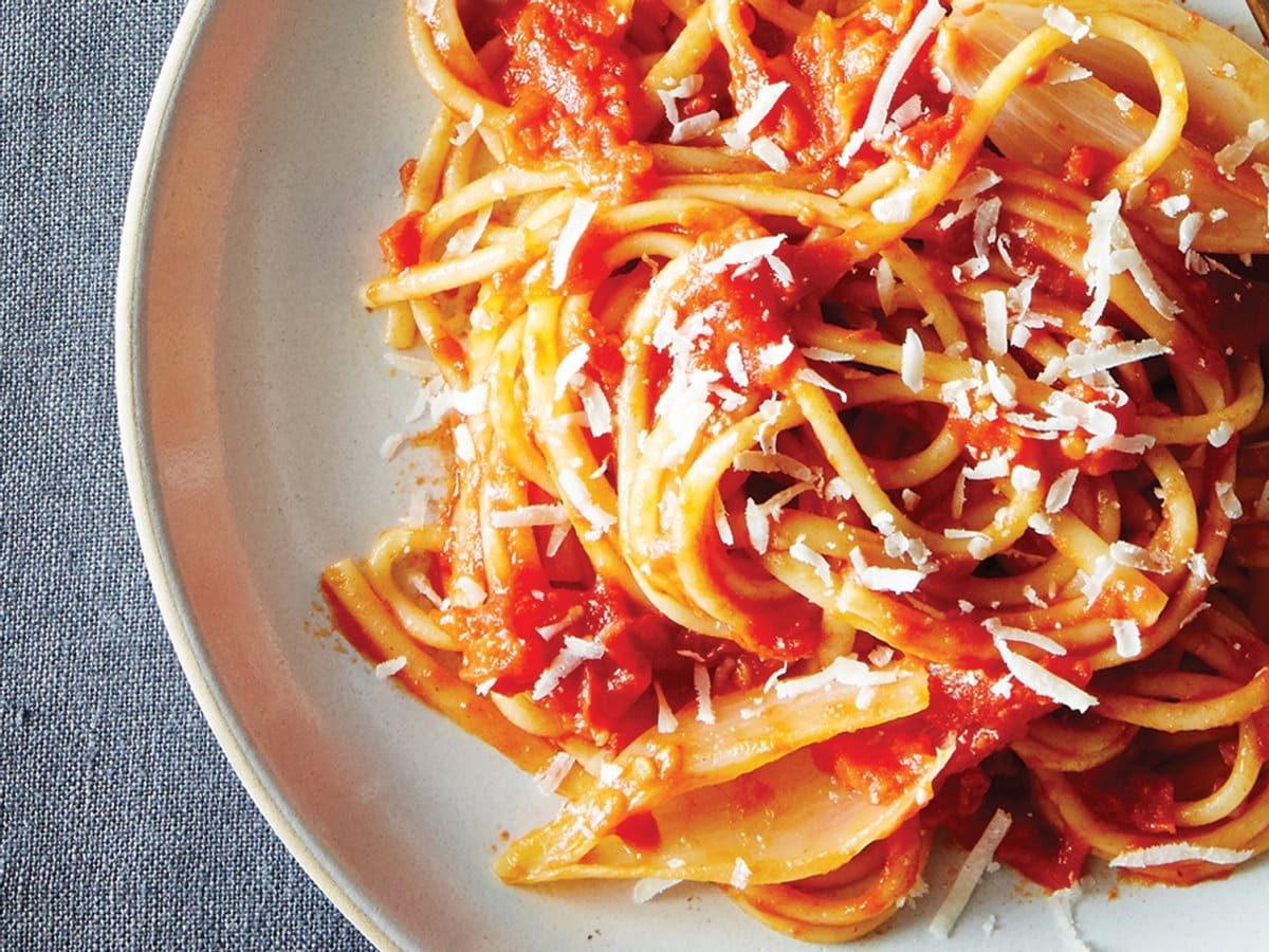 Spagetti pomodoro med Pelati-tomater