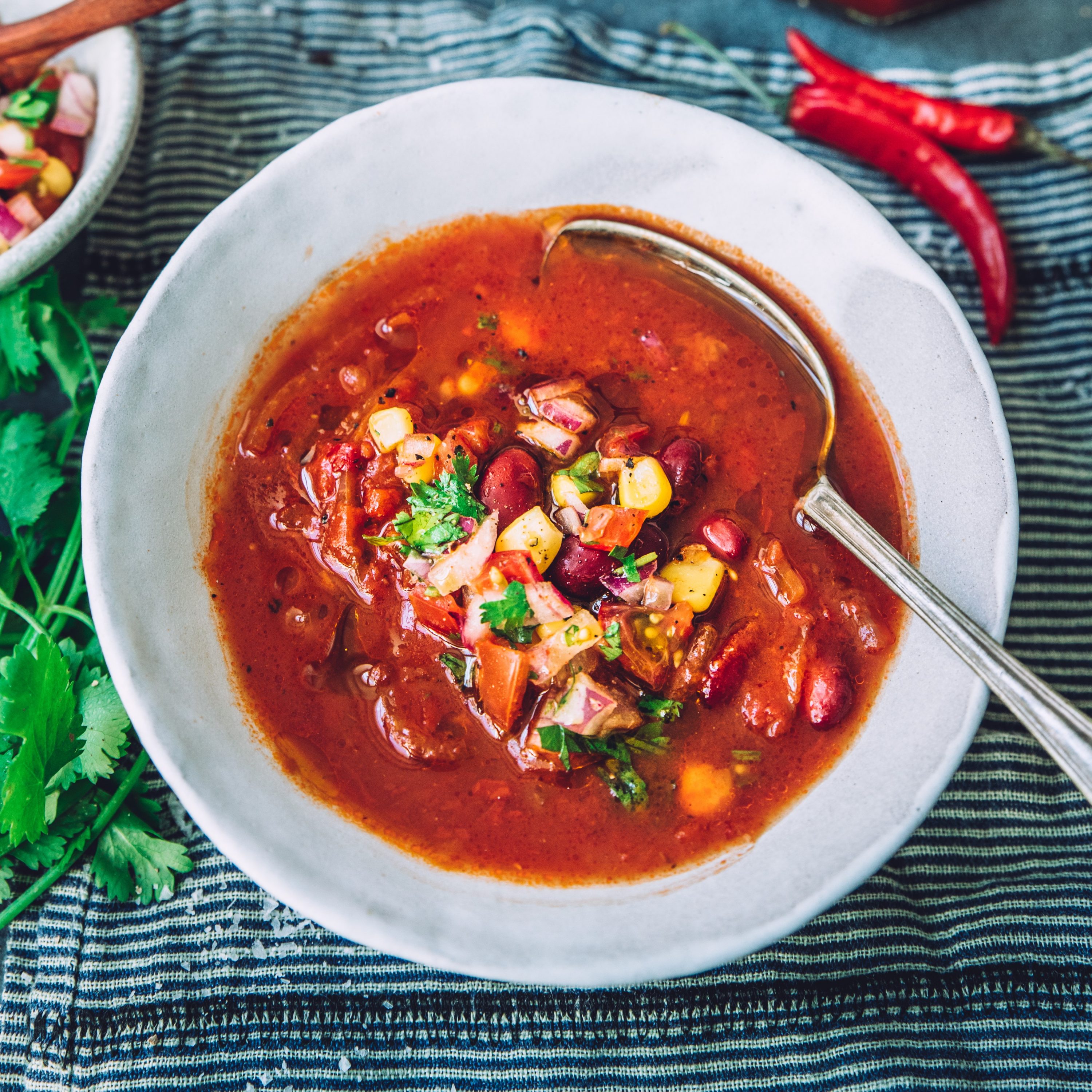 Meksikansk tomatsuppe med chili