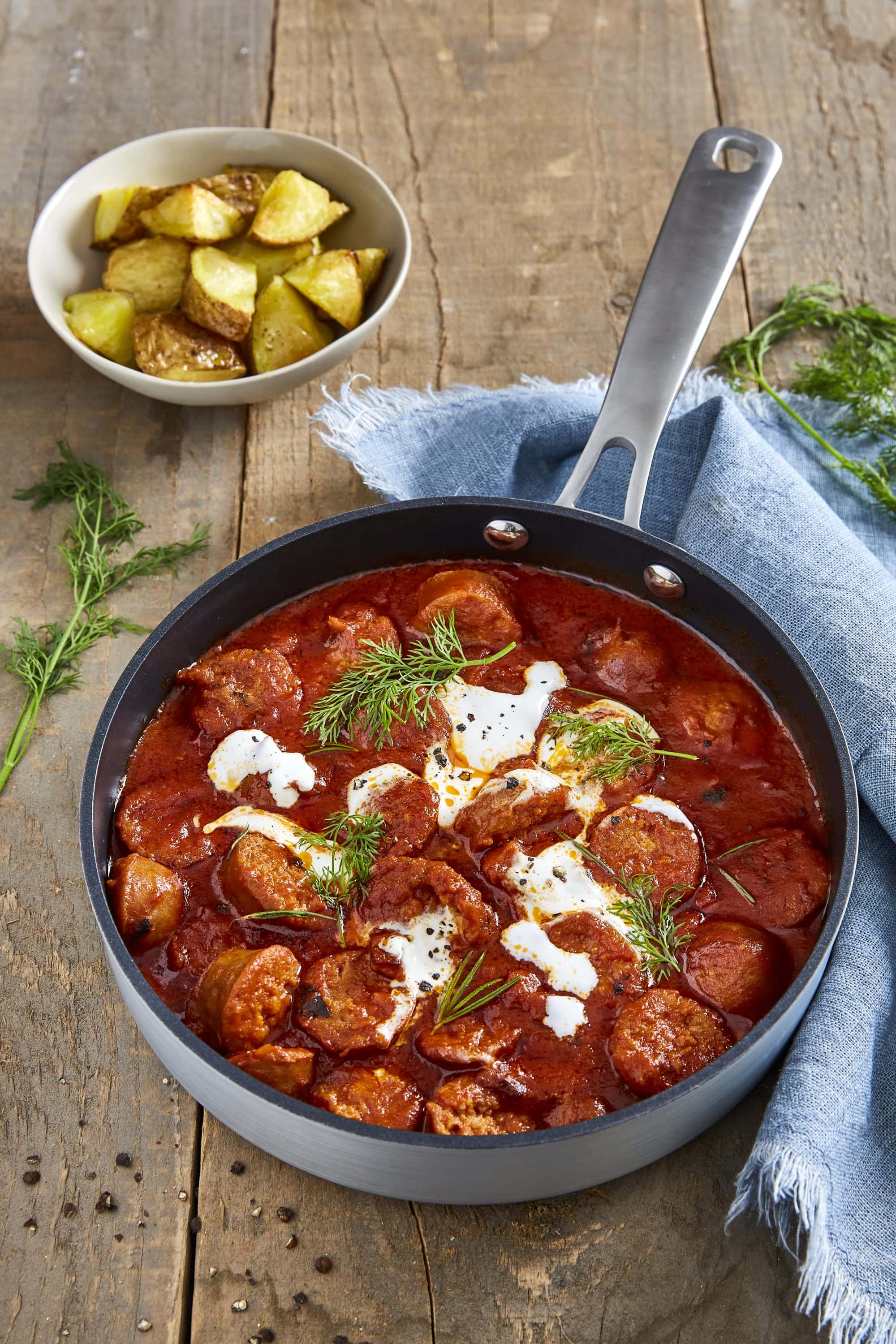 Korvgryta med potatis och Polpa