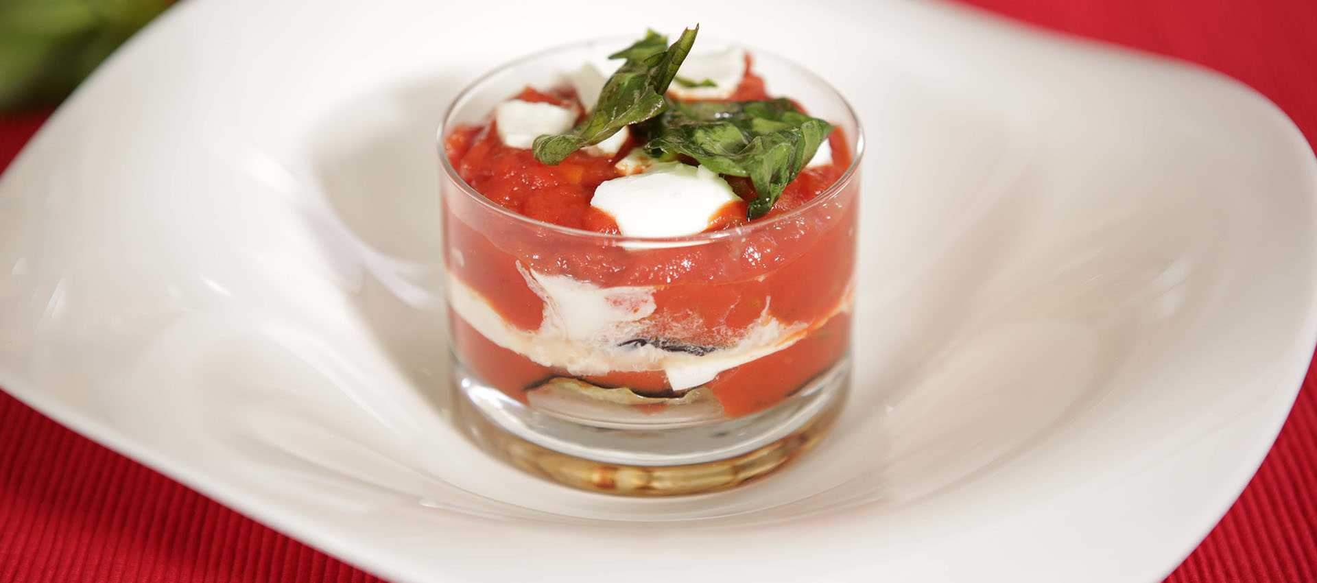 Parmigiana im glas