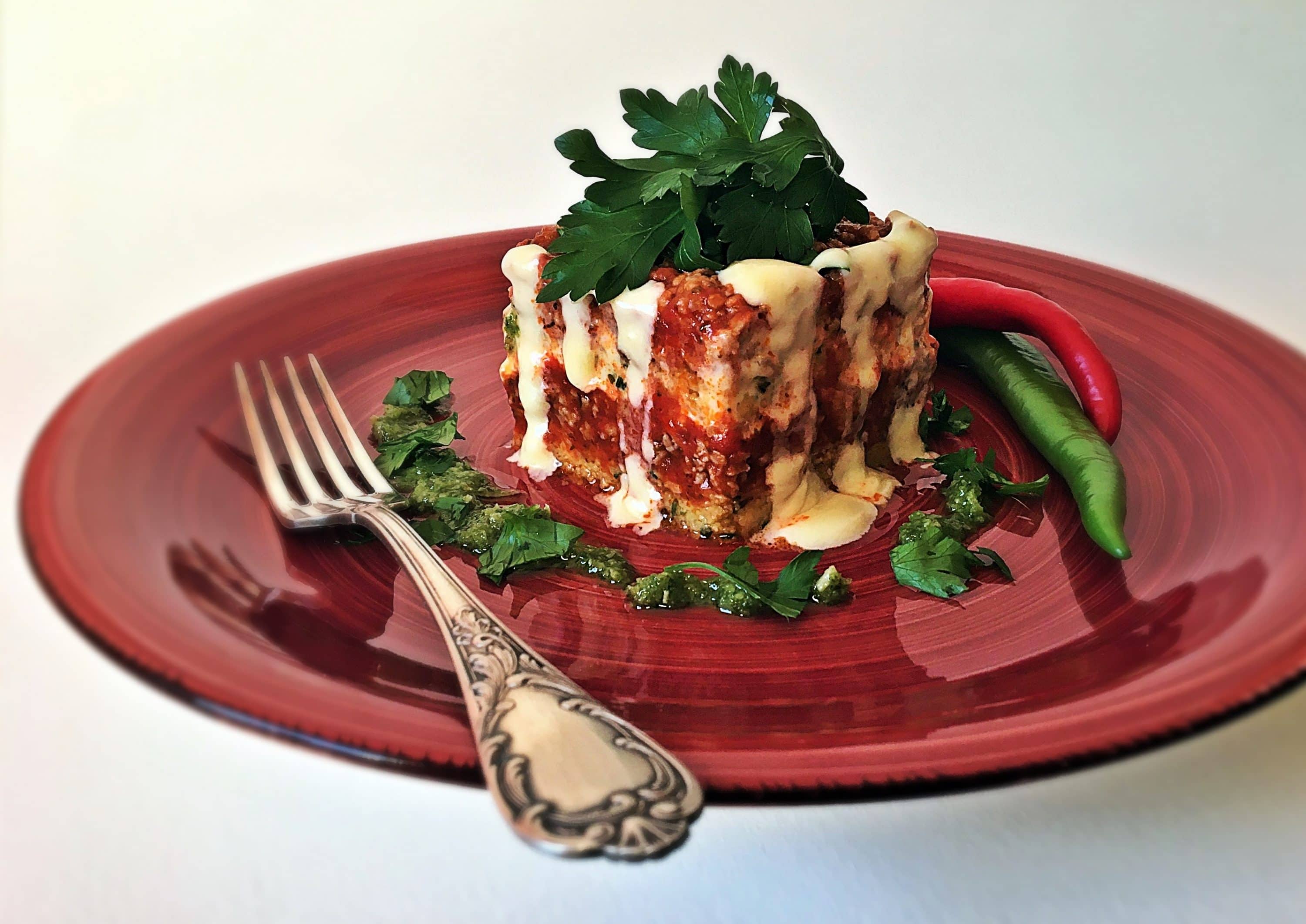 Italienische polenta-lasagne