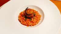 jakobsmuschel blutwurst tomaten risotto