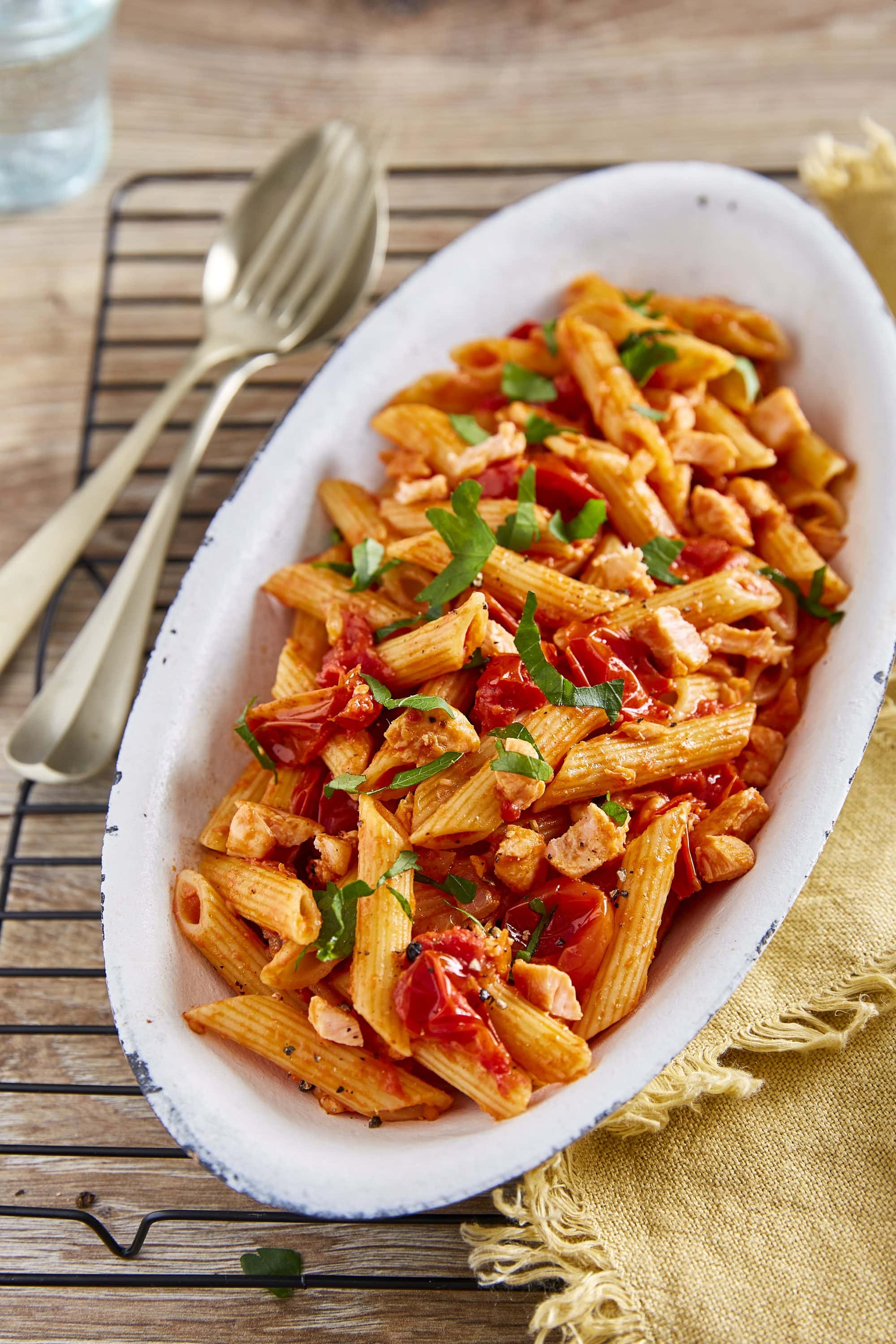 Penne mit lachs
