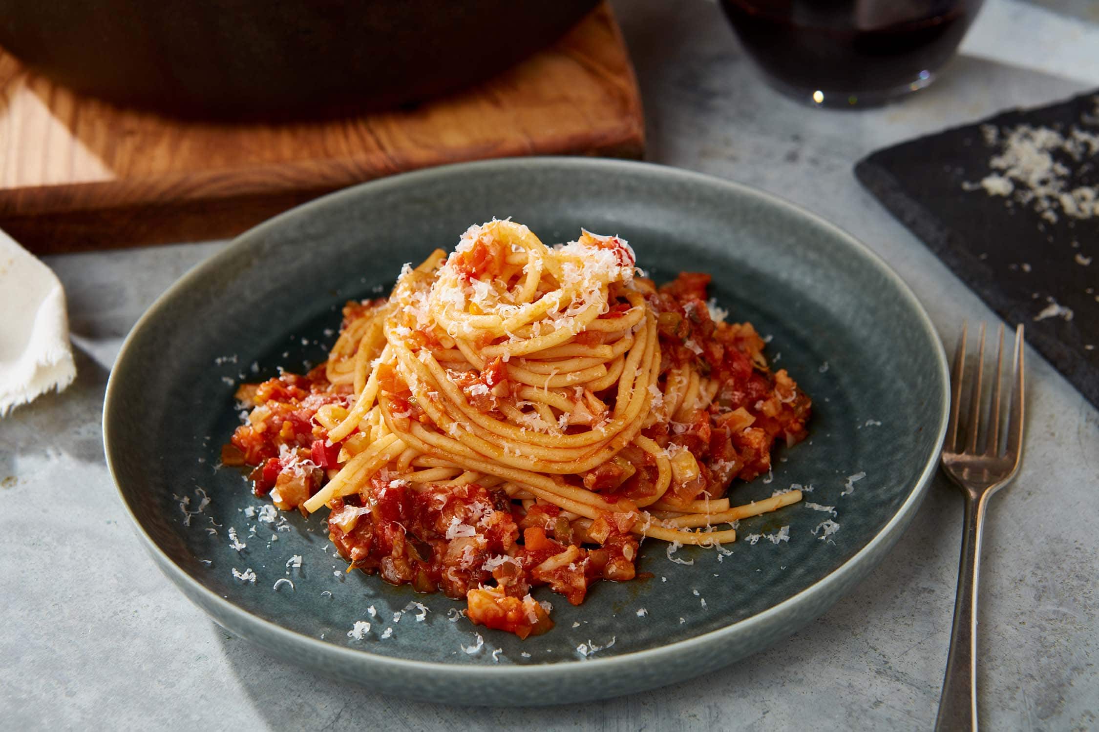 Vegetarisches spaghetti bolognese rezept