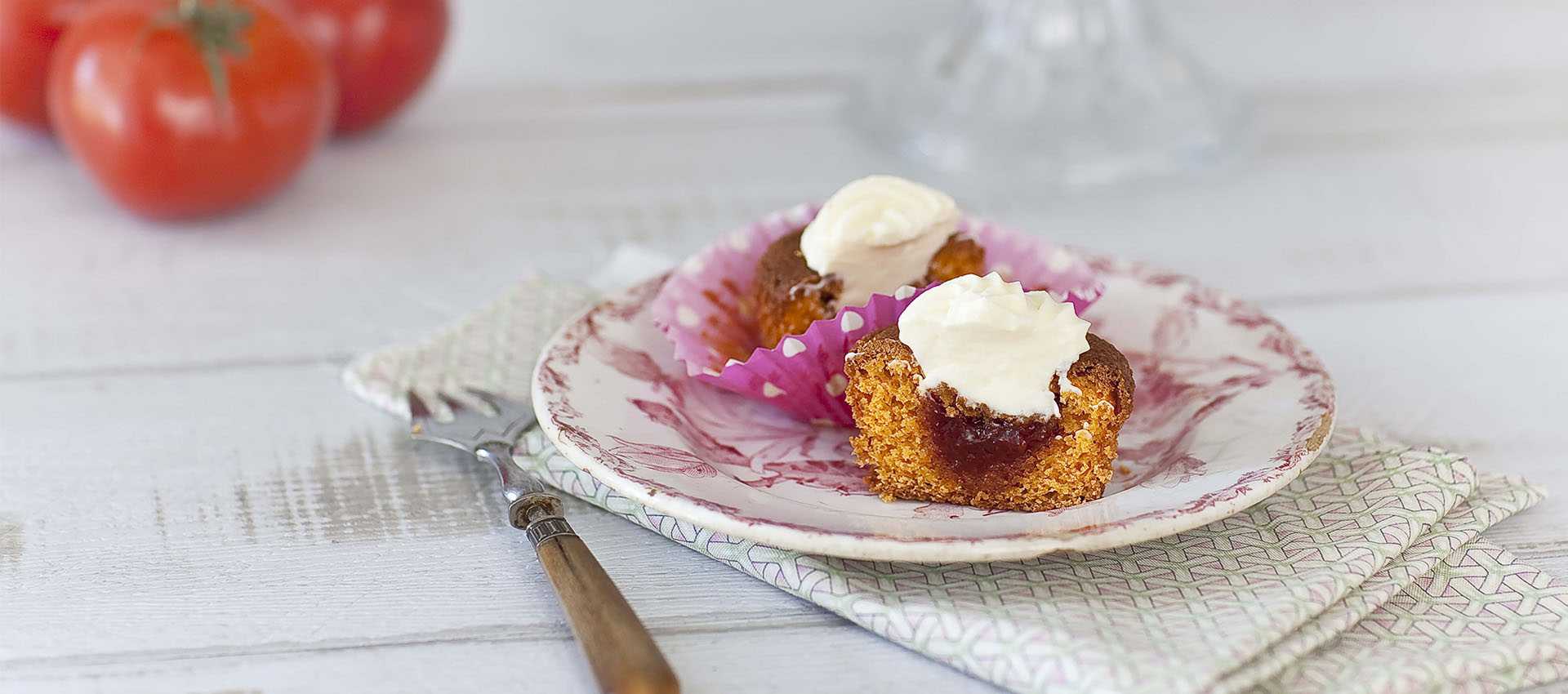 Cupcackes cœur à la marmelade de tomate