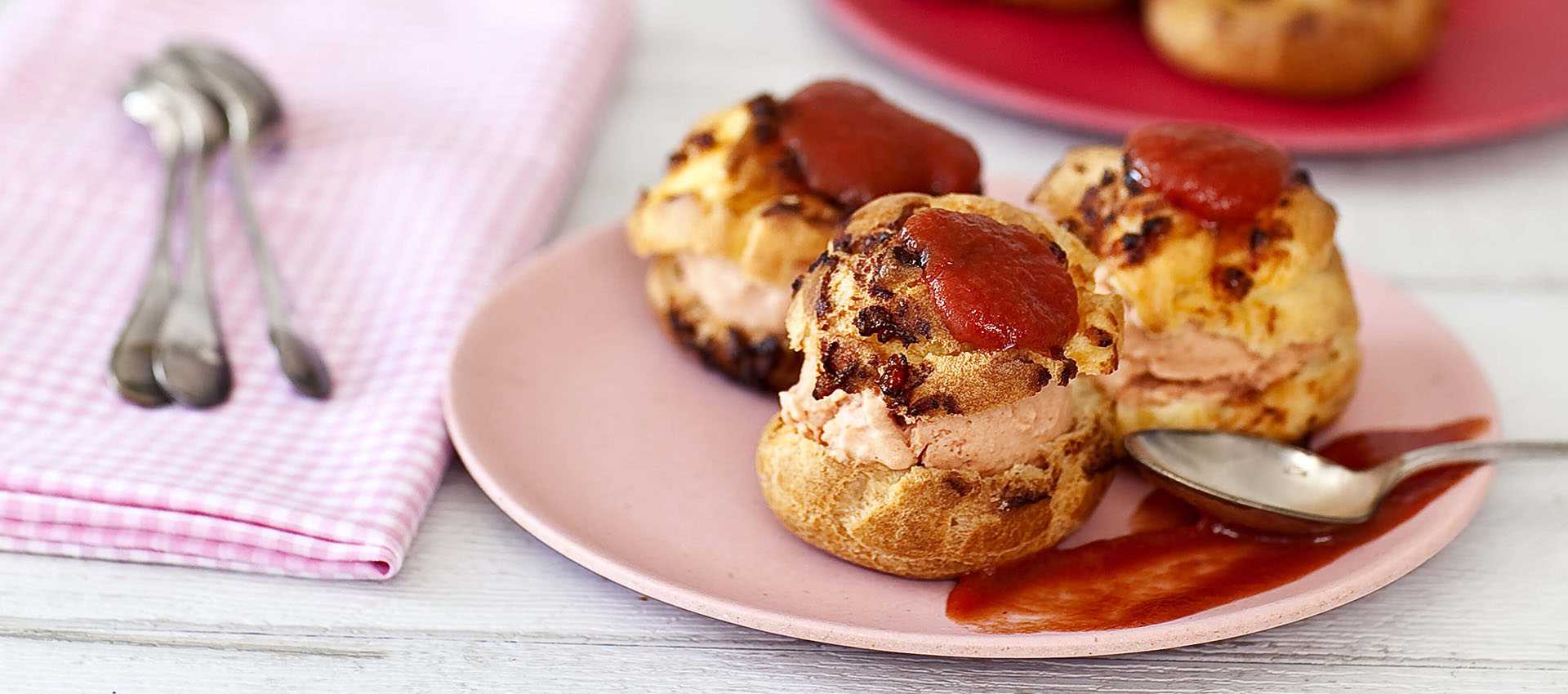 Profiteroles à la tomate