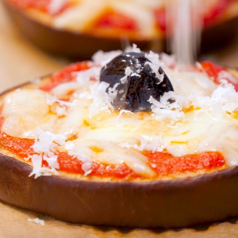 Mini Pizzas aux aubergines
