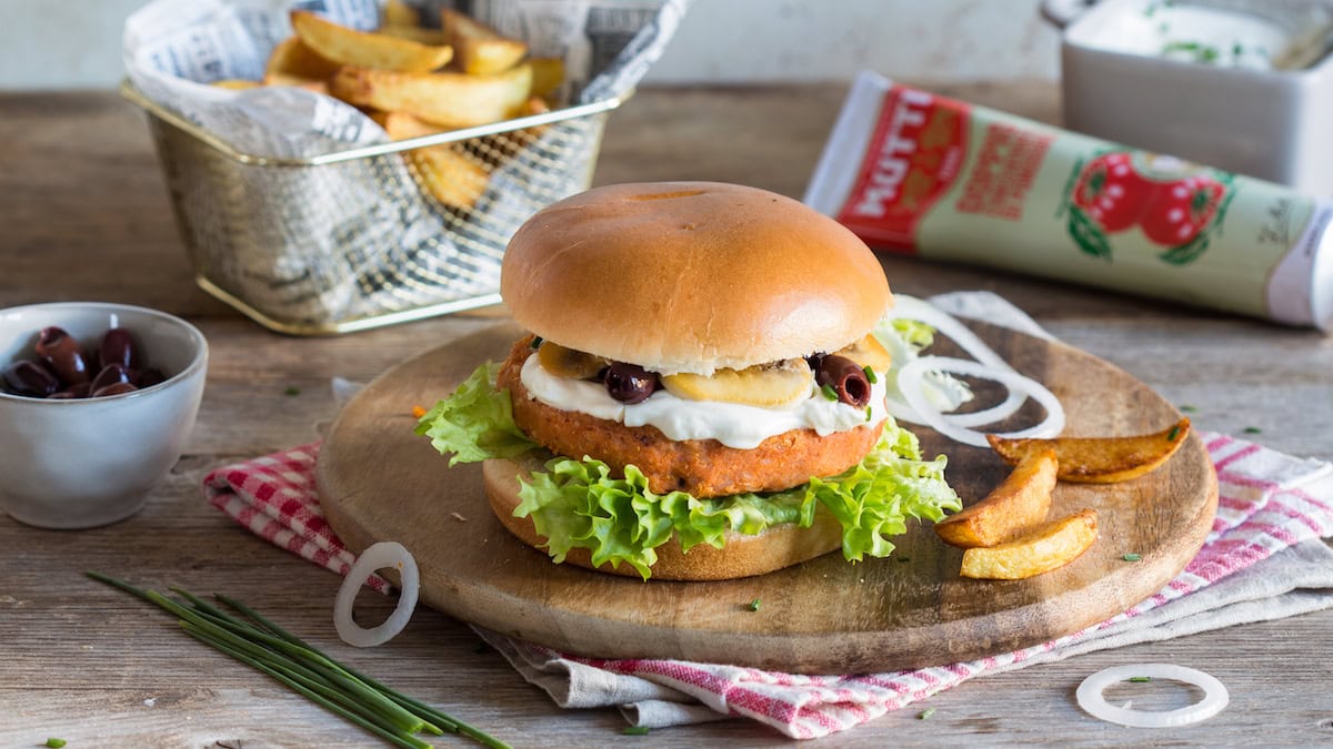 Burger Vegan au concentré de tomate