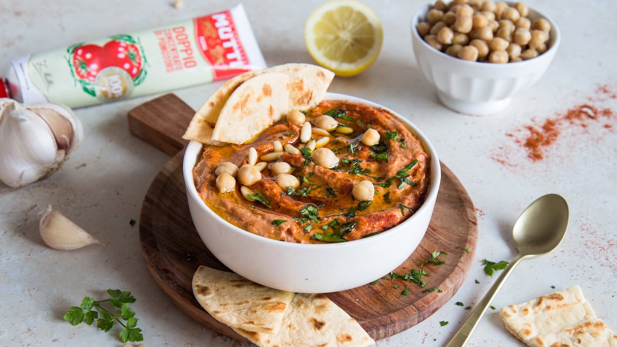 Houmous à la tomate