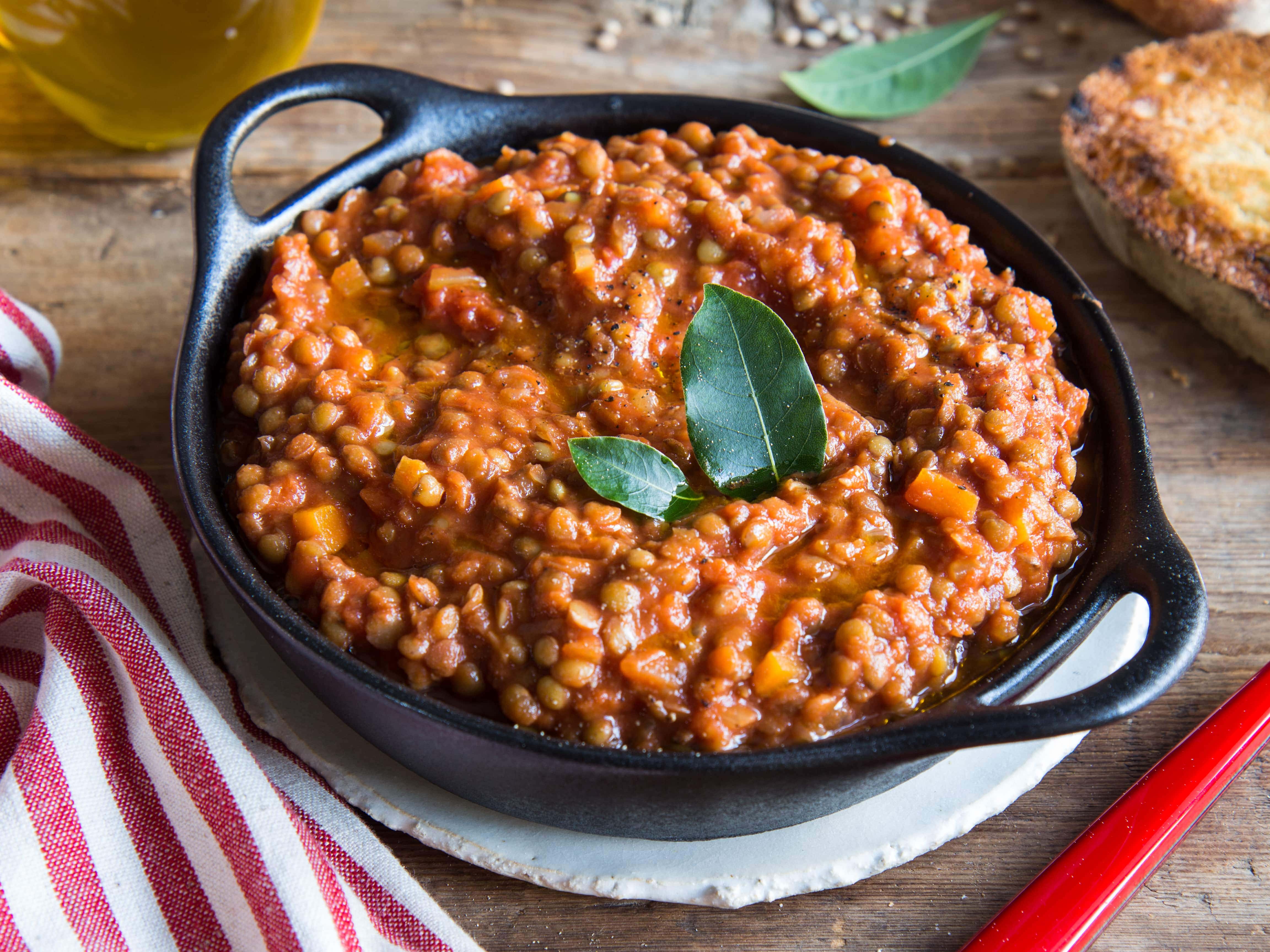 Lentilles à la sauce tomate