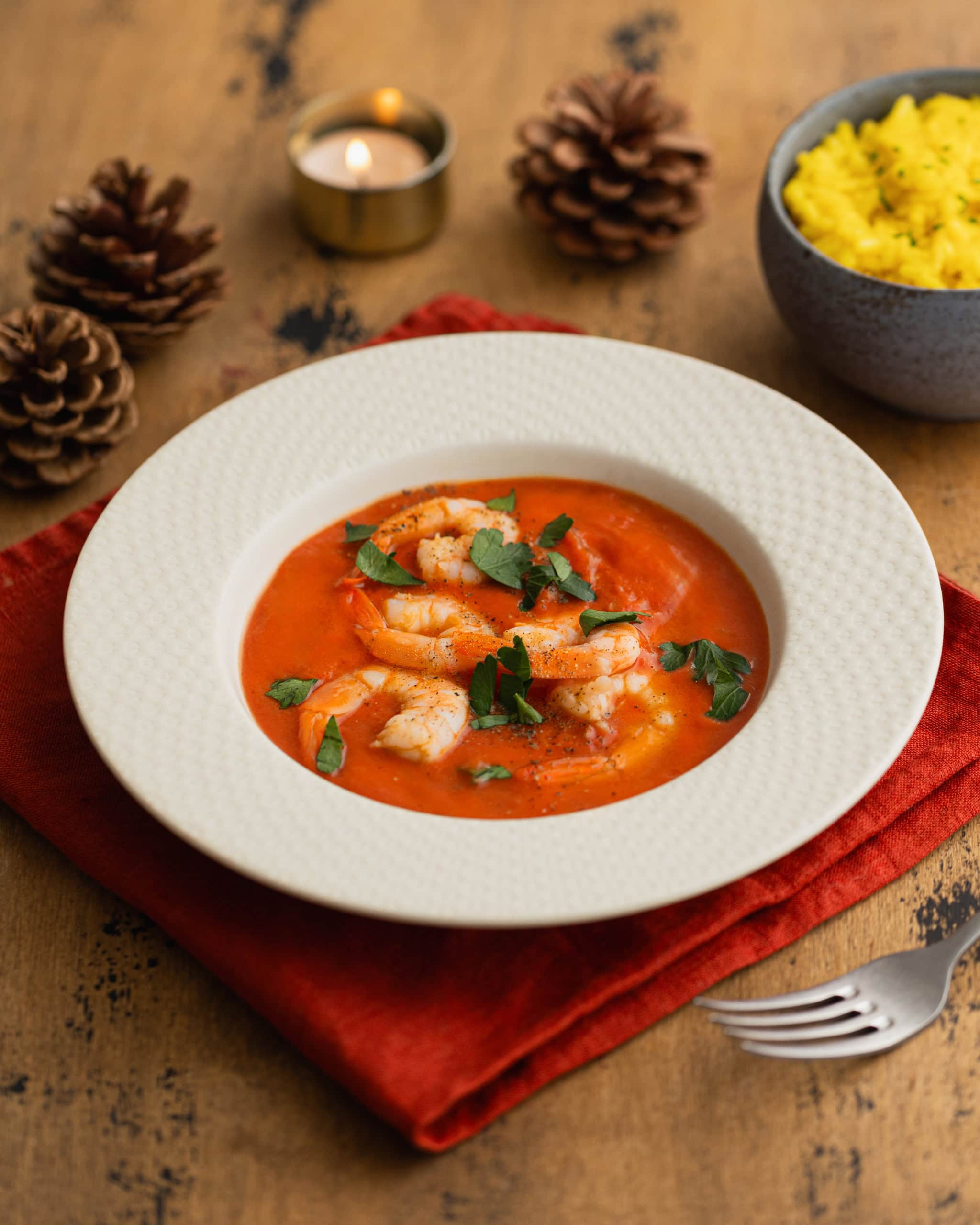 Crevettes à la sauce tomate épicée 