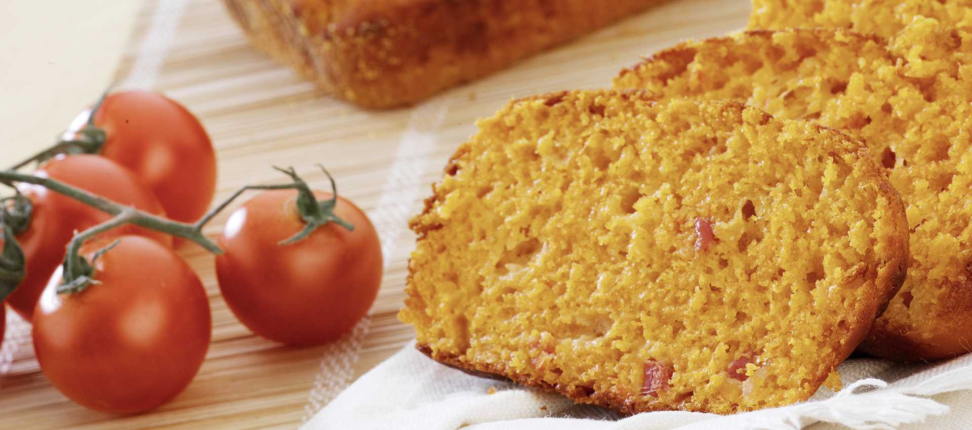Salty plumcake with concentrato (tomato paste)