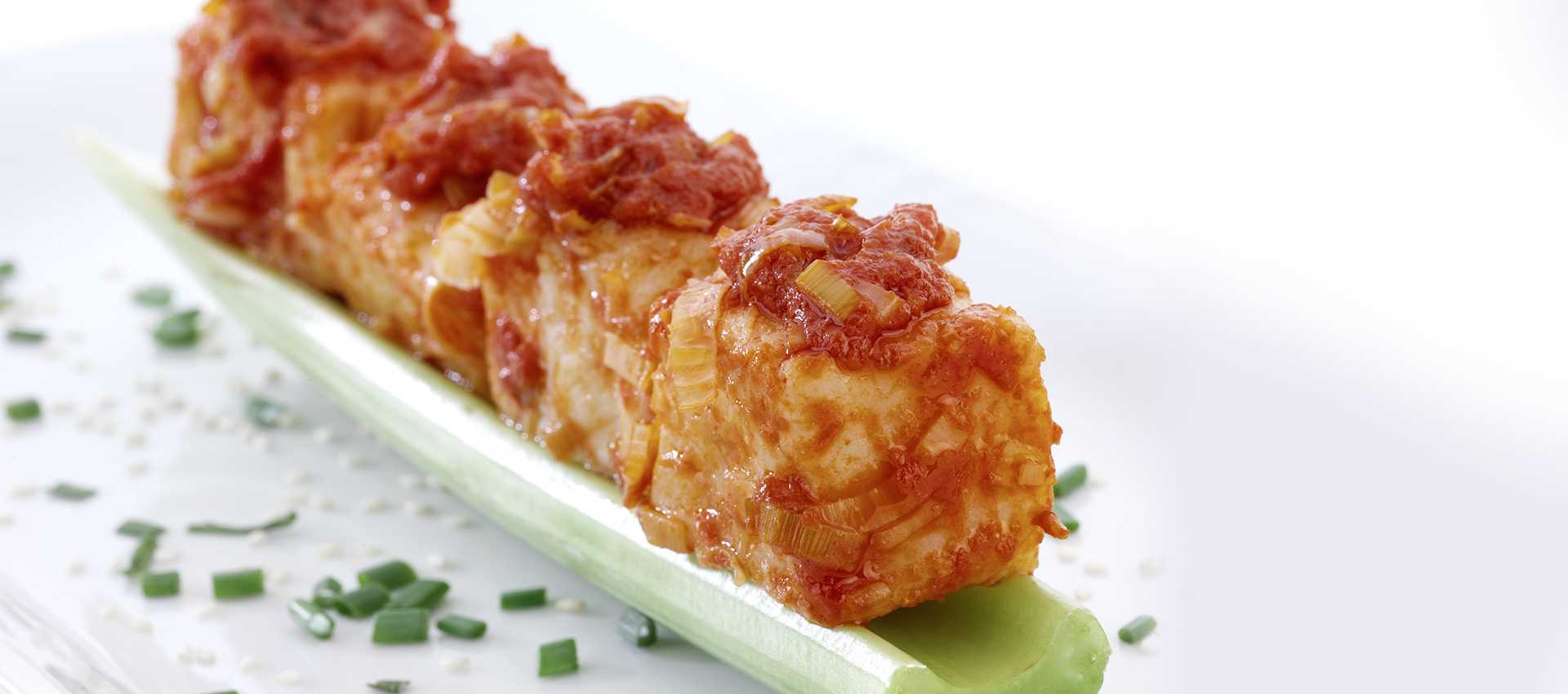 Espadon au poireau et au doppio concentrato (Pâte de Tomate)