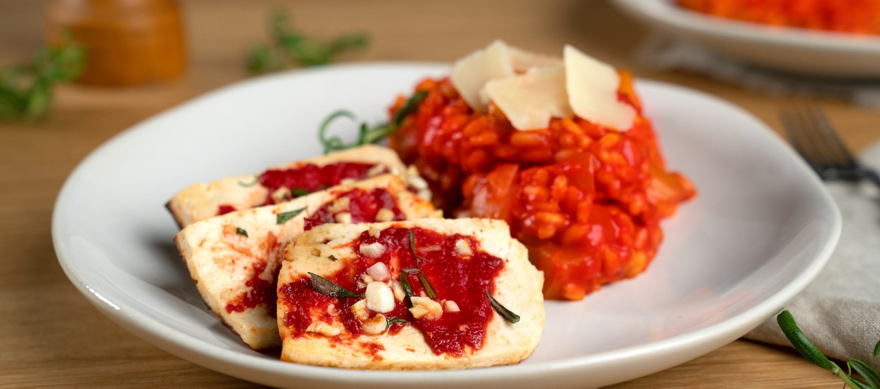 Tomato and tofu risotto