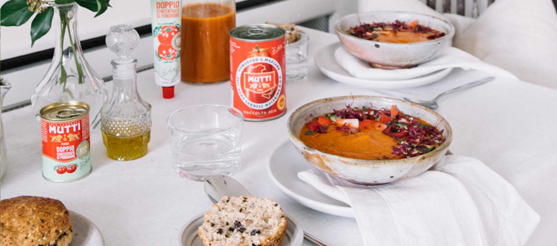 Gazpacho soup with cherry tomato