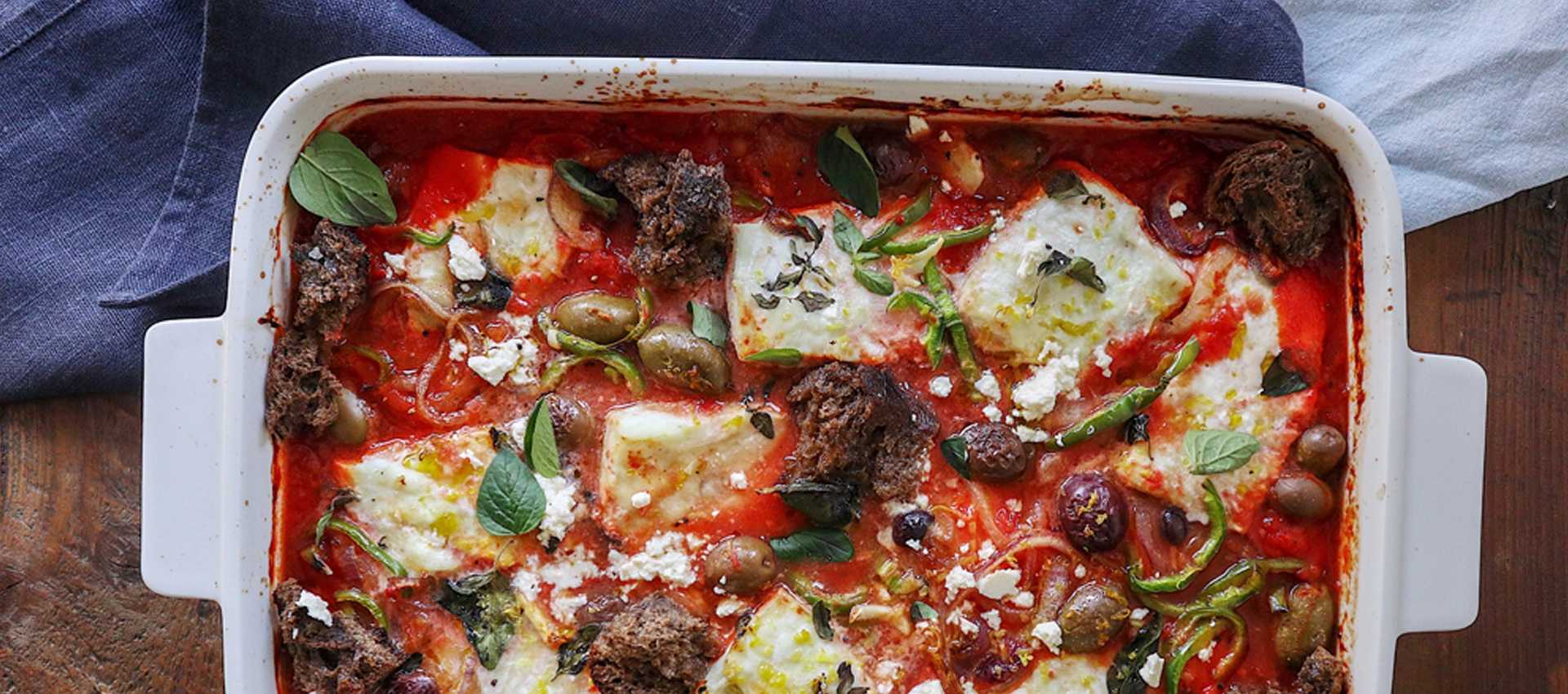 Cod with tomatoes and oregano