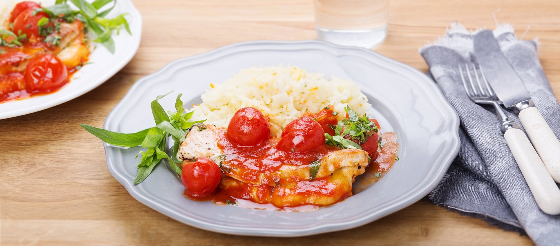 Baccala arracanato with cherry tomatoes